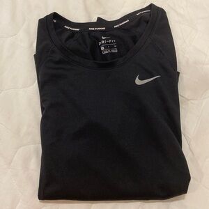 Nike dry fit womens black long sleeve running top